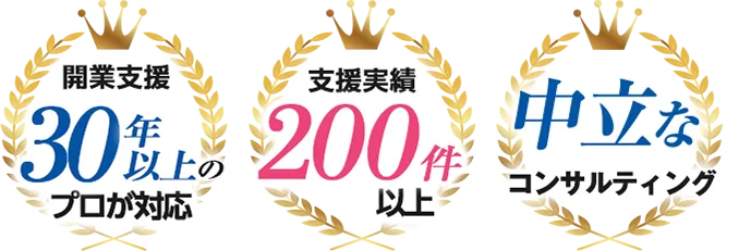 開業支援30年以上、支援実績200件以上、中立なコンサルティング