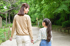 帰宅は子供さんと一緒に