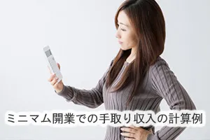 ミニマム開業での手取り収入の計算例