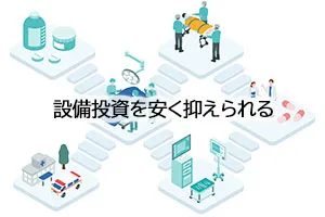 設備投資を安く抑えられる